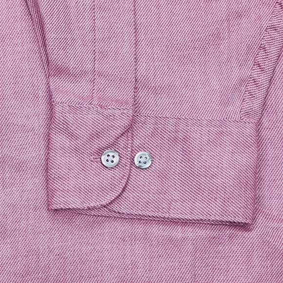 Van Heusen Hampton Twill Button Up Shirt Men's Red Size XXL Easy Care - Picture 4 of 6